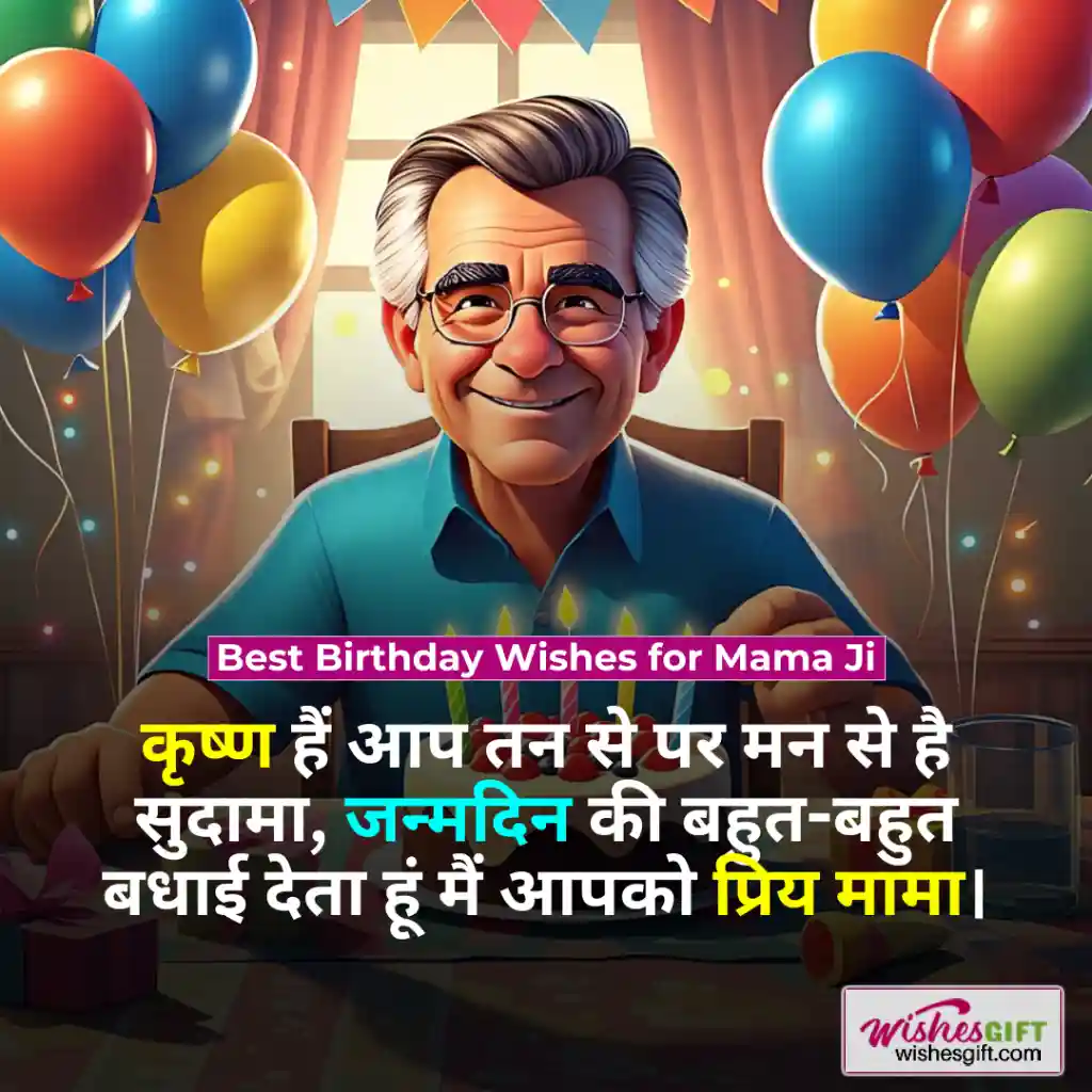 Birthday wishes for Mama in hindi 👨🏻💼 मामा जी को जन्मदिन की हार्दिक शुभकामनाएं 3 Best Birthday Wishes for Mama Ji