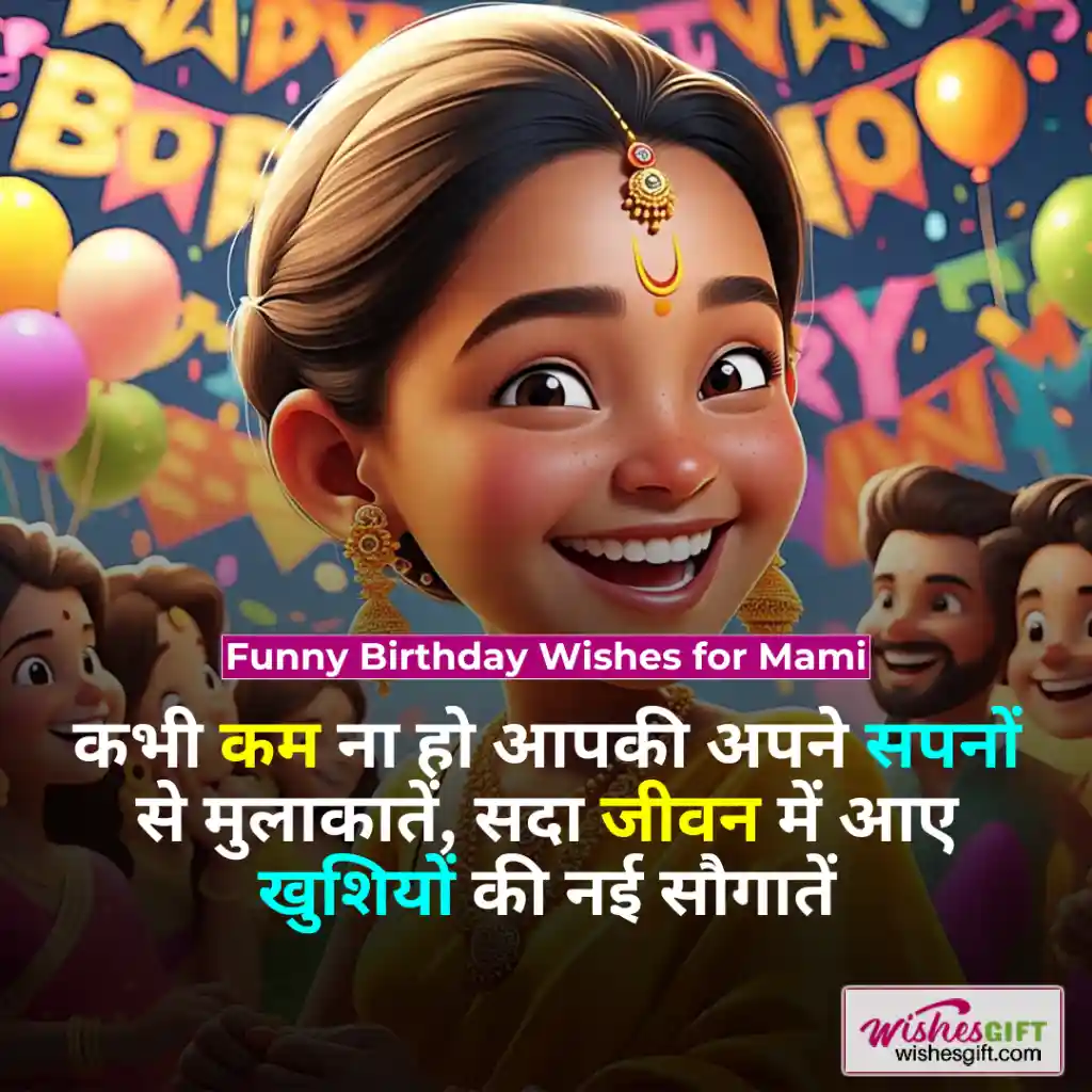Birthday wishes for Mami in hindi 👩🏽 मामी को जन्मदिन की शुभकामनाएं 5 Funny Birthday Wishes for Mami