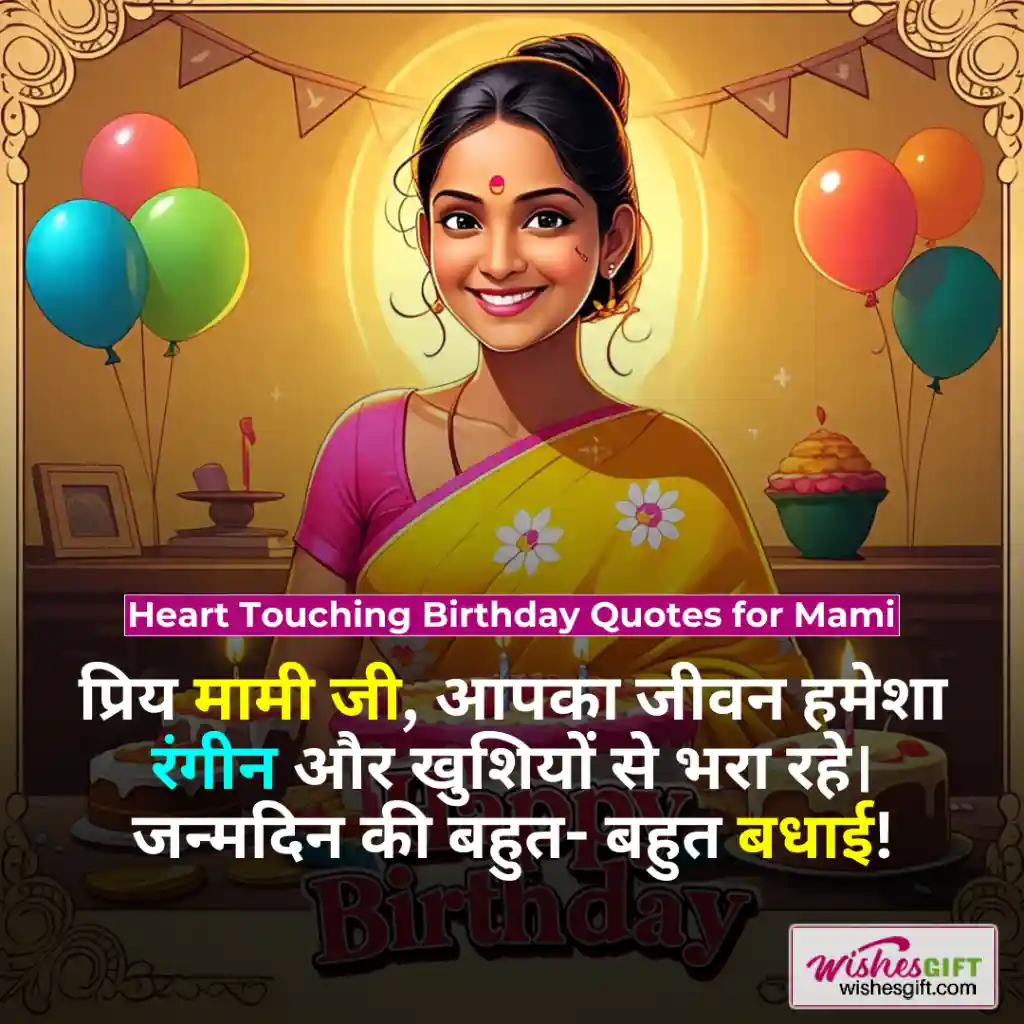 Birthday wishes for Mami in hindi 👩🏽 मामी को जन्मदिन की शुभकामनाएं 7 Heart Touching Birthday Quotes for Mami
