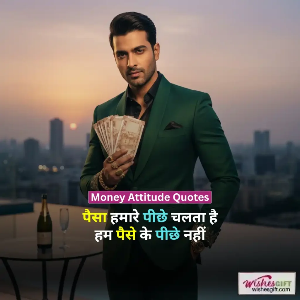 Attitude Quotes in hindi 😎 एटीट्यूड कोट्स 8 Money Attitude Quotes