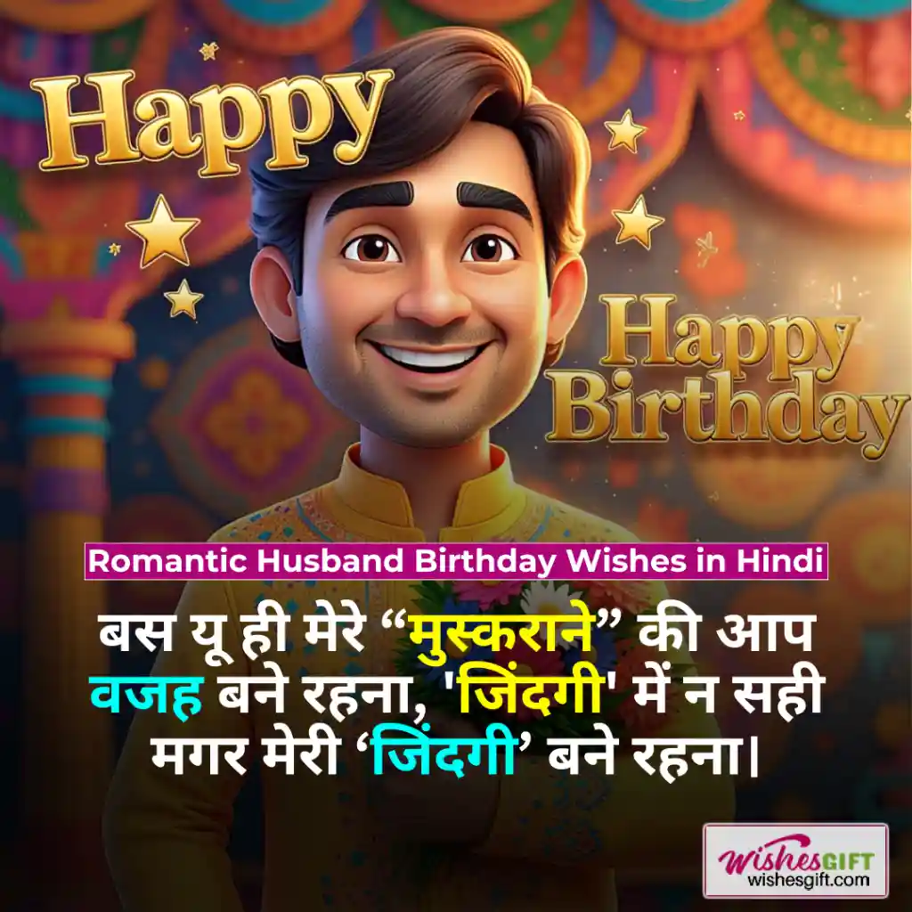 पति के जन्मदिन की शुभकामनाएं 🧔🏻 Husband Birthday wishes in hindi 8 Romantic Husband Birthday Wishes in Hindi