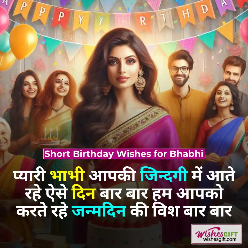 भाभी के जन्मदिन की शुभकामनाएं 👩🏻🦱 Birthday wishes for Bhabhi in hindi 4 Short Birthday Wishes for Bhabhi